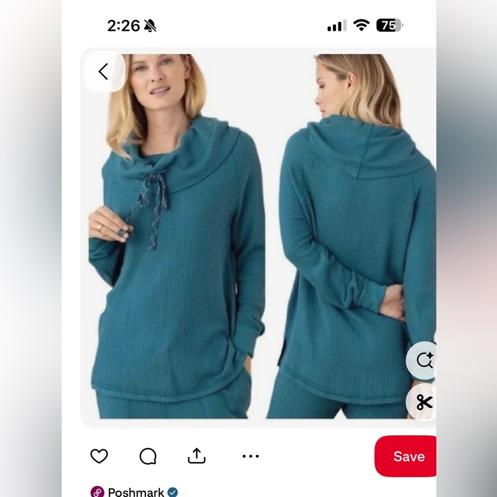 Sundance thermal funnel neck top Size S